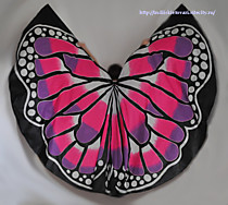 Бело-розово-сиреневые крылья